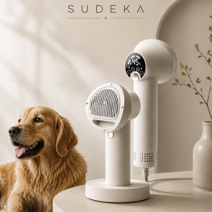 Sudeka PetCare™ Smart Low-Noise Pet Dryer Brush
