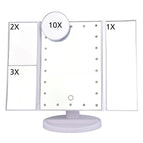 22Miroir de maquillage éclairé10 R / Blanc